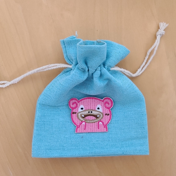 Pokémon Slowpoke Drawstring Pouch, Light Blue - Picture 2 of 4